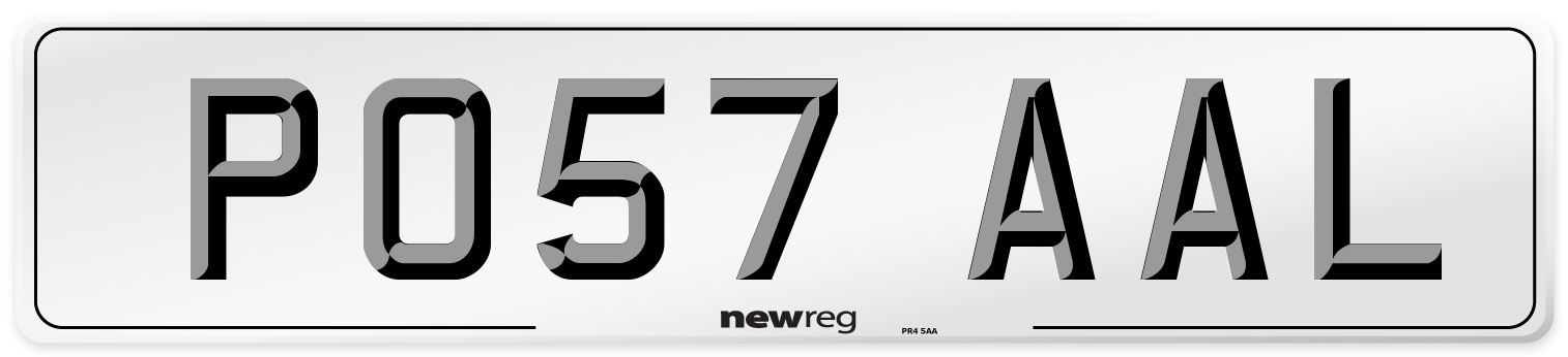 PO57 AAL Number Plate from New Reg
